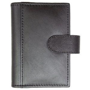 Genuine Leather Men Credit Card Holder, Black